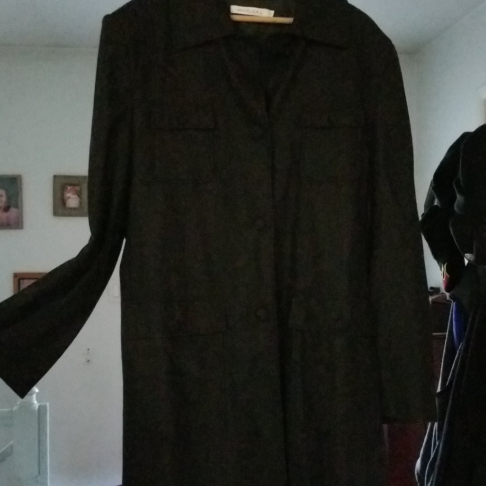 Wool and poly blend coat